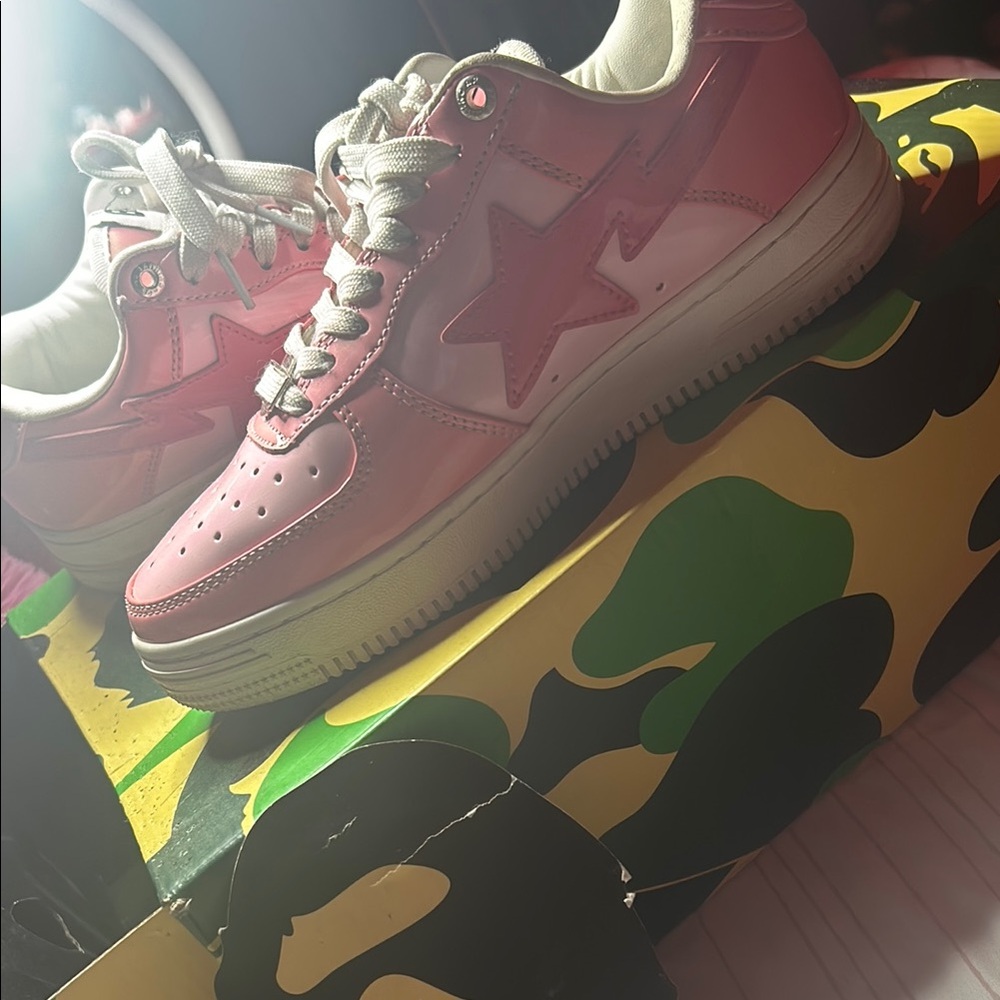 Bape Pink Star Sneakers